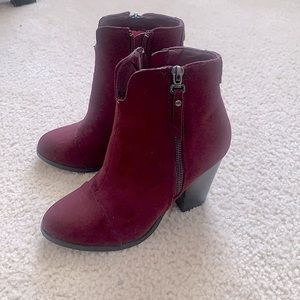 Maroon Booties
